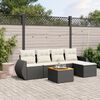 vidaXL Garden Sofa Set Black and cream