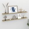 vidaXL Wall Shelf Set of 2 White and sonoma oak