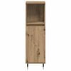vidaXL Bathroom Cabinet Artisan Oak Engineered Wood, Iron Tall