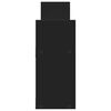 vidaXL Wall Cabinet Black Engineered wood 39.4x7.1x15.7 in Wall Cabinet
