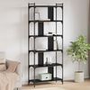 vidaXL Bookcase Black oak 76 x 32 x 192 cm Engineered wood