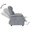 vidaXL Massage Recliner Light Gray Fabric