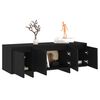 vidaXL TV Cabinet Black Engineered wood Medium Doors TV Cabinet