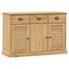 vidaXL Sideboard Honey Solid Pine Wood Compact Doors Sideboard
