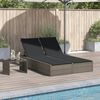 vidaXL Double Sun Lounger Gray