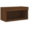 vidaXL 6 Piece TV Wall Stand Set with LED Lights Brown Oak