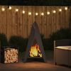 vidaXL Fire Pit Black 58 x 40 x 100 cm Cold-rolled steel