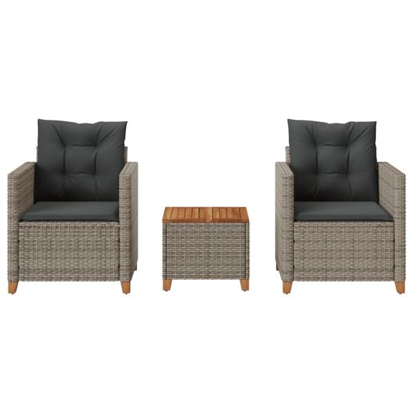 vidaXL Bistro Set Grey, Dark Grey