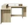 vidaXL Desk Sonoma oak Engineered wood Large Corner Desk Modern