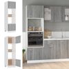 vidaXL Microwave Cabinet Gray Sonoma Engineered Wood Large