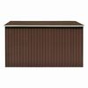 vidaXL Garden Shed Brown Galvanized Steel Large Sturdy Garden Shed