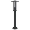 vidaXL Outdoor Floor Lamp Set of 3 Black Stainless steel, polycarbonate