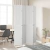 vidaXL Room Divider 4 Panels White Solid Wood Paulownia