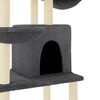 vidaXL Cat Tree Dark grey Engineered wood, Plush, Sisal 70.9 in tall