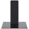 vidaXL Post Bases Square 4 pcs Anthracite 1.81x1.81" Powder-coated Steel