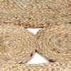 vidaXL Area Rug Natural Braided jute 59.1 in diameter Decorative Inlays