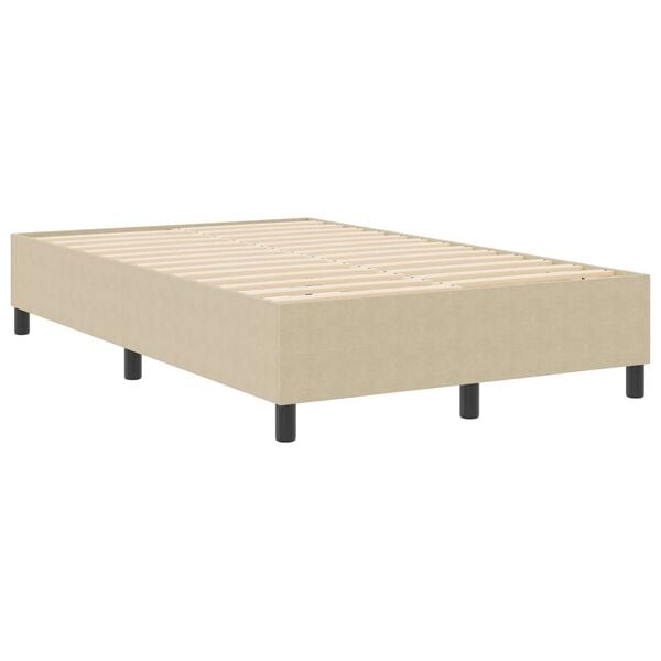 vidaXL Platform Bed Frame Grey Green 47.24 x 74.80 in Fabric