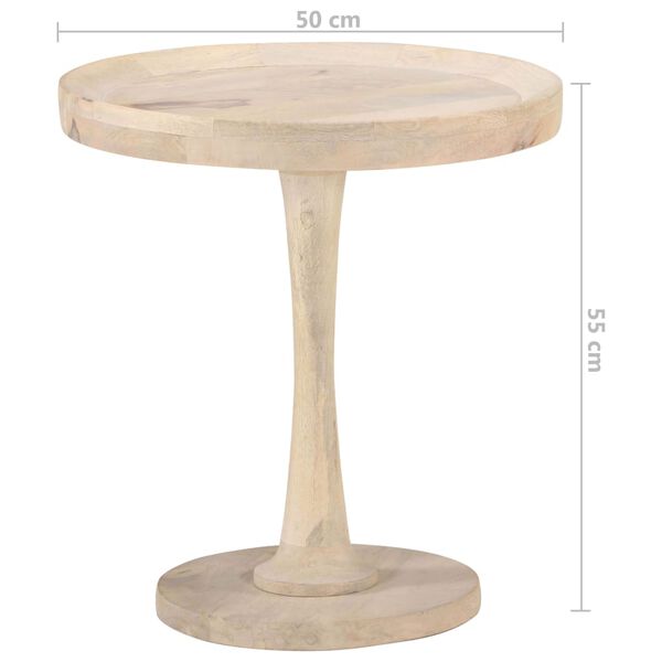 vidaXL Side Table Natural Wood Solid Mango Wood Medium Durable