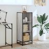 vidaXL Book Cabinet Grey Sonoma Engineered Wood, Metal Medium