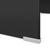 vidaXL TV Stand Black Tempered Glass Medium Modern TV Stand