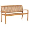 vidaXL Garden Bench Teak Smooth-finished teak wood with water-based varnish