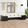 vidaXL Garden Lounge Set Black and Cream