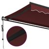 vidaXL Retractable Awning Burgundy, Anthracite