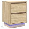 vidaXL Bedside Cabinet 2 pcs Sonoma Oak 15.35 x 13.58 x 19.69 in