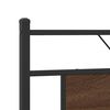 vidaXL Bed Frame Brown Oak Steel, Engineered Wood Super King Bed Frame