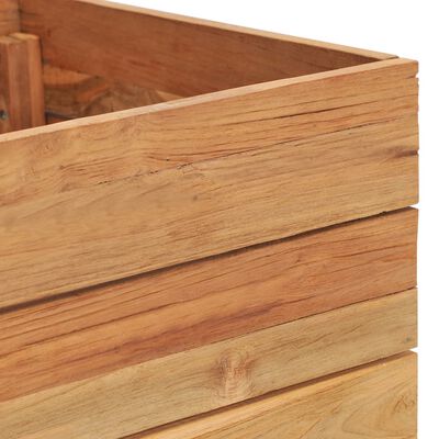 vidaXL Raised Bed 19.7"x15.7"x15" Recycled Teak Wood and Steel