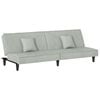 vidaXL Sofa Bed Light Grey Velvet (100% polyester), plywood