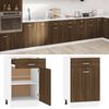 vidaXL Drawer Bottom Cabinet Brown Oak Engineered Wood Medium