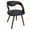vidaXL Dining Chair Set of 4 Brown Plywood, Leather mix Medium