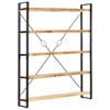 vidaXL Bookcase Mango Wood Brown, Black