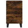 vidaXL Bedside Cabinet Smoked Oak Engineered wood, Iron 15.7x15.7x26.0 in
