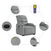 vidaXL Electric Stand Up Massage Recliner Chair Light Grey