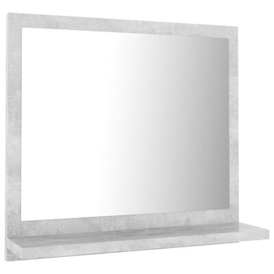 vidaXL Bathroom Mirror Concrete Gray 15.7"x4.1"x14.6" Engineered Wood