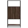 vidaXL Highboard Brown Oak Engineered Wood, Metal 26.8x13.8x54.7 in