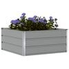 vidaXL Planter Light Grey 39.37 x 39.37 x 17.72 in Steel