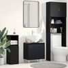 vidaXL Bathroom Sink Cabinet Black Oak 22.83 x 12.99 x 23.62 in