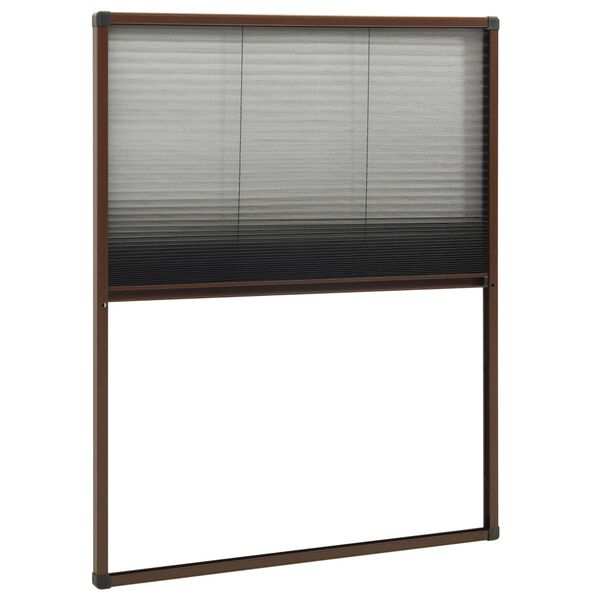 vidaXL Window Screen Brown frame with black mesh