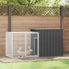 vidaXL Rabbit Cage Anthracite Galvanized steel 78.7x35.8x39.4 in