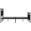 vidaXL Bed Frame Black Powder-coated steel Full size Bed Frame