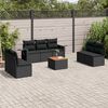 vidaXL Garden Sofa Set Black