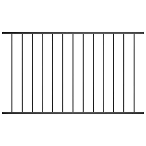 vidaXL Fence Panel Powder-coated Steel 5.6x3.3' Black