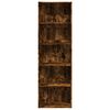 vidaXL Bookcase Smoked oak Engineered wood 23.6x11.8x74.4 in Bookcase