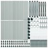 vidaXL Fence Post Other 52 pcs Grey 1.26 x 1.26 x 35.43 in Steel