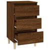vidaXL Bedside Cabinet Brown oak Engineered wood Medium Bedside Cabinet