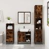 vidaXL Bathroom Furniture Set Smoked Oak Engineered wood, metal, glass