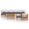 vidaXL Garden Lounge Set Dark grey, white